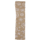 Roll Of 2M Beautiful Christmas Tree Pattern Burlap Ribbon Craft Home Christmas Gift Brown White