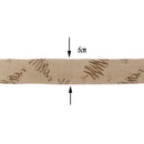 Roll Of 2M Beautiful Christmas Tree Pattern Burlap Ribbon Craft Home Christmas Gift Brown Coffee
