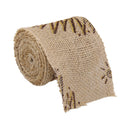 Roll Of 2M Beautiful Christmas Tree Pattern Burlap Ribbon Craft Home Christmas Gift Brown Coffee