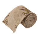 Roll Of 2M Beautiful Christmas Tree Pattern Burlap Ribbon Craft Home Christmas Gift Brown Coffee