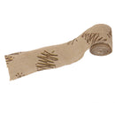 Roll Of 2M Beautiful Christmas Tree Pattern Burlap Ribbon Craft Home Christmas Gift Brown Coffee