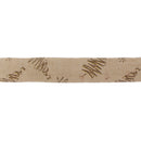 Roll Of 2M Beautiful Christmas Tree Pattern Burlap Ribbon Craft Home Christmas Gift Brown Coffee