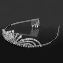 Stylish Rhinestones Princess Crown Headband Hair Comb Tiara Wedding Bridal