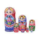 7x Hand Painted Colorful Wooden Nesting Dolls Babushka Matryoshka Art Crafts Kids Play Fun Toy Home Ornament