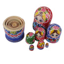 7x Hand Painted Colorful Wooden Nesting Dolls Babushka Matryoshka Art Crafts Kids Play Fun Toy Home Ornament