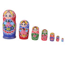 7x Hand Painted Colorful Wooden Nesting Dolls Babushka Matryoshka Art Crafts Kids Play Fun Toy Home Ornament