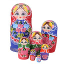 7x Hand Painted Colorful Wooden Nesting Dolls Babushka Matryoshka Art Crafts Kids Play Fun Toy Home Ornament