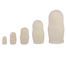 5pcs Unpainted Blank Wooden Russian Nesting Dolls Matryoshka DIY Craft 5.7in