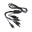 4 in 1 Universal USB Power Data Sync Cable COMPATIBLE FOR NDSi / NDSL / NDS / PSP Video Games Accessory Black