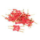 Lovely Cute Ribbon Bowknot Design Metallic Twist Ties Wedding Birthday Party Supplies PACK OF 50PCS Red