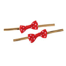 Lovely Cute Ribbon Bowknot Design Metallic Twist Ties Wedding Birthday Party Supplies PACK OF 50PCS Red