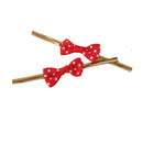 Lovely Cute Ribbon Bowknot Design Metallic Twist Ties Wedding Birthday Party Supplies PACK OF 50PCS Red
