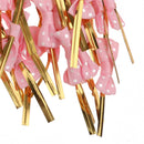 Lovely Cute Ribbon Bowknot Design Metallic Twist Ties Wedding Birthday Party Supplies PACK OF 50PCS Pink
