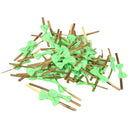 Lovely Cute Ribbon Bowknot Design Metallic Twist Ties Wedding Birthday Party Supplies PACK OF 50PCS Green