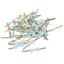 Lovely Cute Ribbon Bowknot Design Metallic Twist Ties Wedding Birthday Party Supplies PACK OF 50PCS Light Blue
