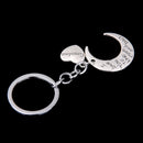 Stylish Silver Family Name Moon & Heart Key Ring Chain Keyring Xmas Gifts--grandma