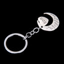 Silver Family Name Moon & Heart Key Ring Chain Keyring Xmas Gifts--son