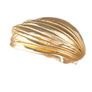 Men Women Fashionable Stretchable Elastic Turban Pleated Bonnet Head Wrap Cap Yoga Hat Headwear Gift Gold
