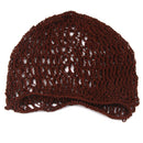 1x Women Soft Rayon Snood Hair Net Fashion Crochet Hairnet Cap Brown