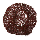 1x Women Soft Rayon Snood Hair Net Fashion Crochet Hairnet Cap Brown