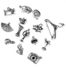 Men Women Mixed Shapes Charms Pendant For Necklace Bracelets Anklet Jewelry Making Accessory PACK OF 14PCS