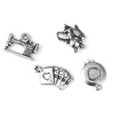 Men Women Mixed Shapes Charms Pendant For Necklace Bracelets Anklet Jewelry Making Accessory PACK OF 14PCS