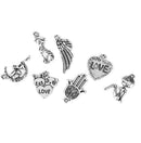 Men Women Mixed Shapes Charms Pendant For Necklace Bracelets Anklet Jewelry Making Accessory PACK OF 20PCS