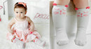 Pair Of Cute Stretchable Elastic Soft Comfortable Cotton Blend Cat Ear Pattern Socks Grey + Red