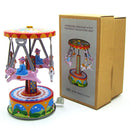 Retro 4 Man in Carousel Windup Tin Toy Mechanical Clockwork Collectible Gift