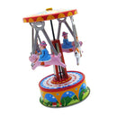 Retro 4 Man in Carousel Windup Tin Toy Mechanical Clockwork Collectible Gift