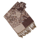 Women Warm Long Cashmere Scarf Pashmina Coffee