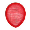 Fashionable Teardrop Shape Hat Base Fascinator Headpieces Base Costume Making Head Dress Millinery Craft DIY Red