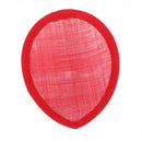Fashionable Teardrop Shape Hat Base Fascinator Headpieces Base Costume Making Head Dress Millinery Craft DIY Red