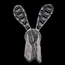 Masquerade Costume Party White Rabbit Long Ears Headband with Lace Mask