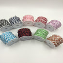 10M Roll Of Paper Rope Cord String For Craft Wrapping Gifts Package Decoration Decor Purple White