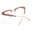 Men Women Smooth Comfortable Fashion Full Rim Retro Semi Clear Frame Sunglasses Eyeglasses Eyewear