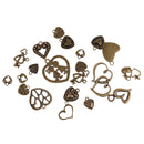 20 pcs Mixed Lots of Antique Bronze Heart Charms Pendants