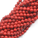 8mm Round Shaped Jade Strand Beads Jewelry Making Findings DIY Accessories 15.5 Inch Ruby Red