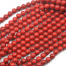 8mm Round Shaped Jade Strand Beads Jewelry Making Findings DIY Accessories 15.5 Inch Ruby Red