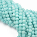 8mm Round Shaped Jade Strand Beads Jewelry Making Findings DIY Accessories 15.5 Inch Blue