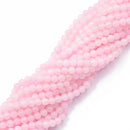 6mm Round Shaped Jade Strand Beads Jewelry Making Findings DIY Accessories 15.5 Inch Light Pink