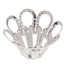 50Pcs Silver Plated Metal Flower Bead Caps 15x10mm