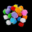 24PCS Mixed Colours Glitzy Fluffy PomPom Balls DIY Craft 30mm