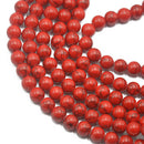 Turquoise Stone Loose Gemstone Beads Strand Jewelry Making DIY Craft Supplies 15.5 Inch Red