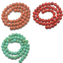 Turquoise Stone Loose Gemstone Beads Strand Jewelry Making DIY Craft Supplies 15.5 Inch Red