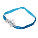 Infant Baby Rhinestone Crown Hair Bands Photography Headband - Blue