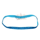 Infant Baby Rhinestone Crown Hair Bands Photography Headband - Blue