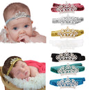 Infant Baby Rhinestone Crown Hair Bands Photography Headband - Blue