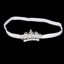 Infant Baby Rhinestone Crown Hair Bands Photography Headband - White