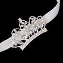 Infant Baby Rhinestone Crown Hair Bands Photography Headband - White